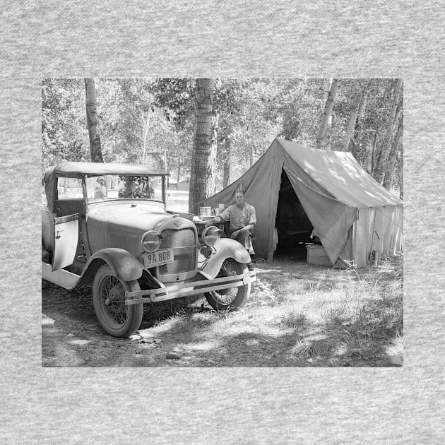 Camping in the Yakima Valley, 1936. Vintage Photo by historyphoto